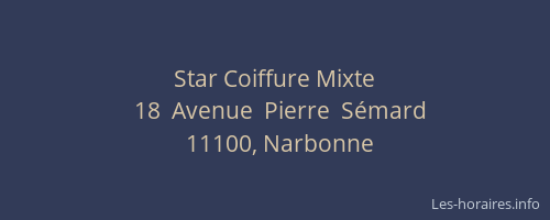 Star Coiffure Mixte