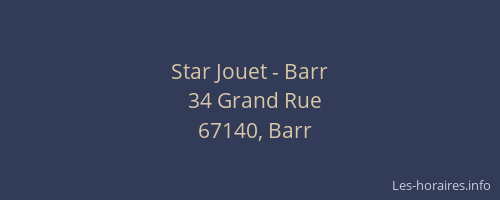 Star Jouet - Barr
