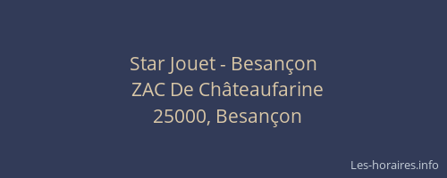 Star Jouet - Besançon