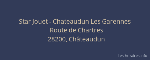 Star Jouet - Chateaudun Les Garennes