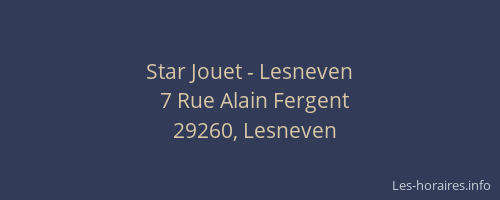 Star Jouet - Lesneven