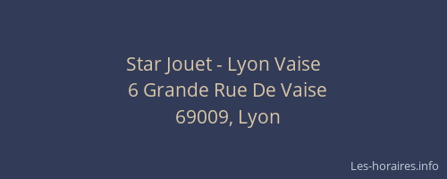Star Jouet - Lyon Vaise