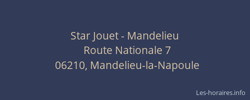 Star Jouet - Mandelieu