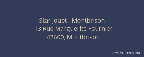 Star Jouet - Montbrison