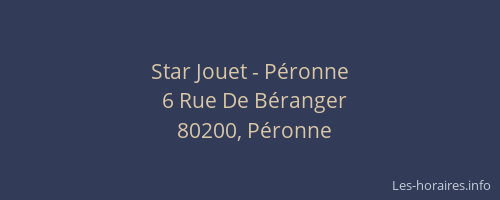 Star Jouet - Péronne