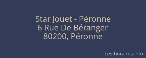 Star Jouet - Péronne