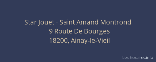 Star Jouet - Saint Amand Montrond