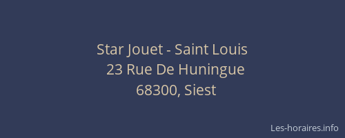 Star Jouet - Saint Louis