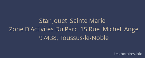 Star Jouet  Sainte Marie