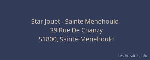 Star Jouet - Sainte Menehould