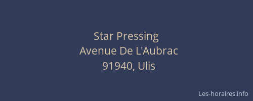 Star Pressing