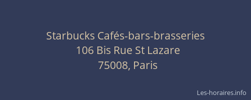 Starbucks Cafés-bars-brasseries
