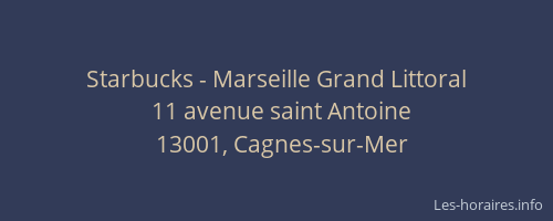 Starbucks - Marseille Grand Littoral