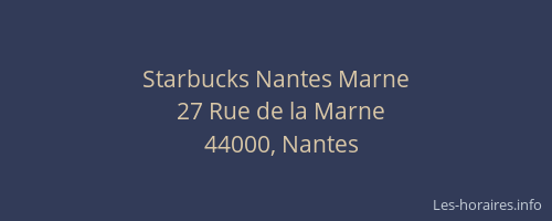 Starbucks Nantes Marne