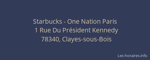 Starbucks - One Nation Paris