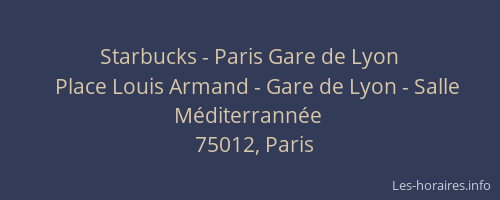 Starbucks - Paris Gare de Lyon