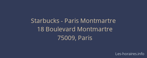 Starbucks - Paris Montmartre