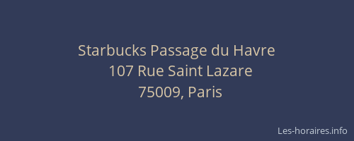 Starbucks Passage du Havre