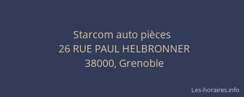 Starcom auto pièces