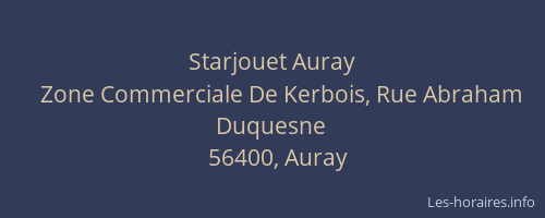 Starjouet Auray