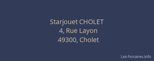 Starjouet CHOLET