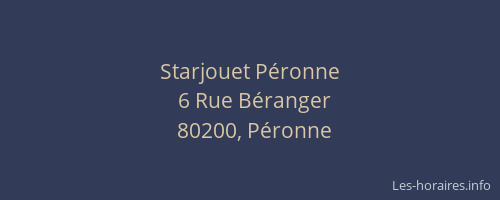 Starjouet P&eacute;ronne