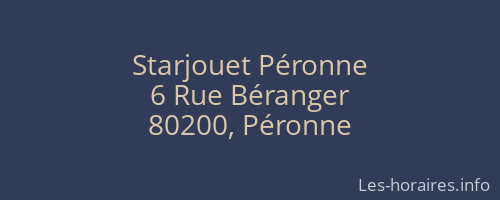 Starjouet Péronne