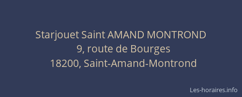 Starjouet Saint AMAND MONTROND
