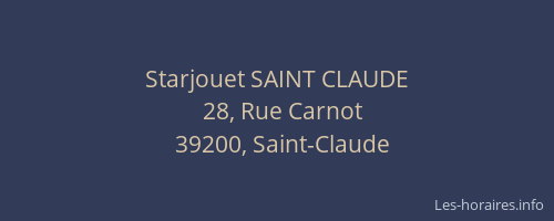 Starjouet SAINT CLAUDE