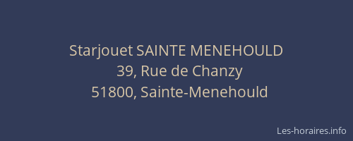 Starjouet SAINTE MENEHOULD