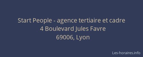 Start People - agence tertiaire et cadre
