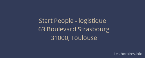 Start People - logistique