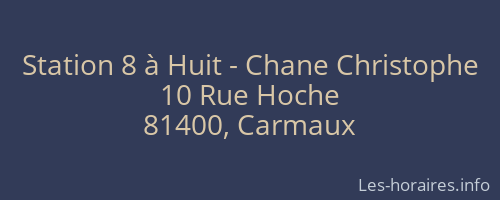 Station 8 à Huit - Chane Christophe
