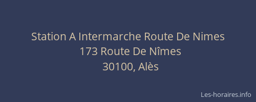 Station A Intermarche Route De Nimes