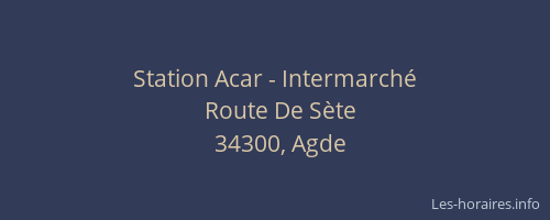 Station Acar - Intermarché