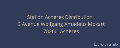 Station Acheres Distribution