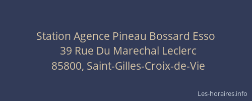 Station Agence Pineau Bossard Esso