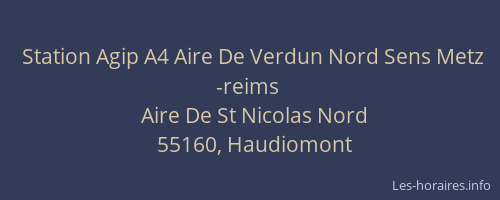 Station Agip A4 Aire De Verdun Nord Sens Metz -reims