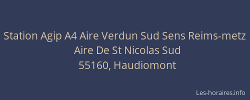 Station Agip A4 Aire Verdun Sud Sens Reims-metz