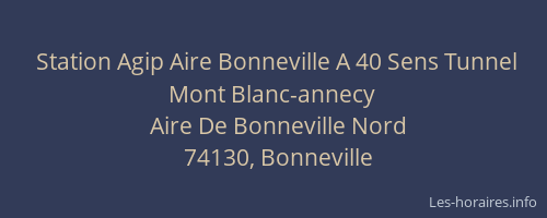 Station Agip Aire Bonneville A 40 Sens Tunnel Mont Blanc-annecy