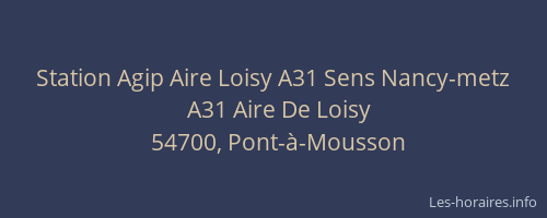Station Agip Aire Loisy A31 Sens Nancy-metz