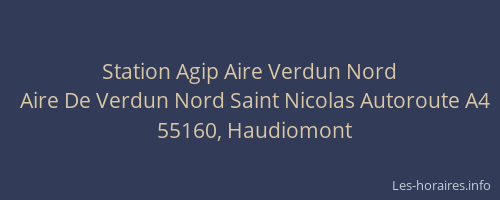 Station Agip Aire Verdun Nord