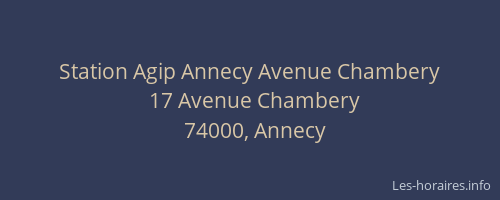 Station Agip Annecy Avenue Chambery