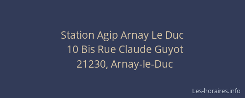 Station Agip Arnay Le Duc