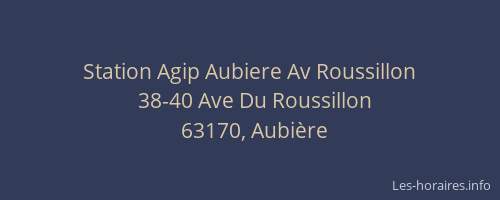 Station Agip Aubiere Av Roussillon