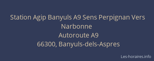 Station Agip Banyuls A9 Sens Perpignan Vers Narbonne