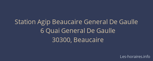 Station Agip Beaucaire General De Gaulle