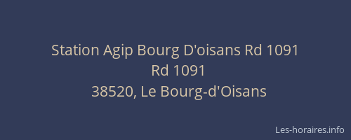 Station Agip Bourg D'oisans Rd 1091