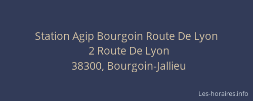 Station Agip Bourgoin Route De Lyon