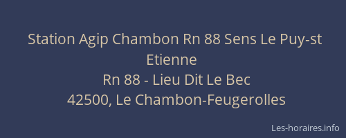 Station Agip Chambon Rn 88 Sens Le Puy-st Etienne